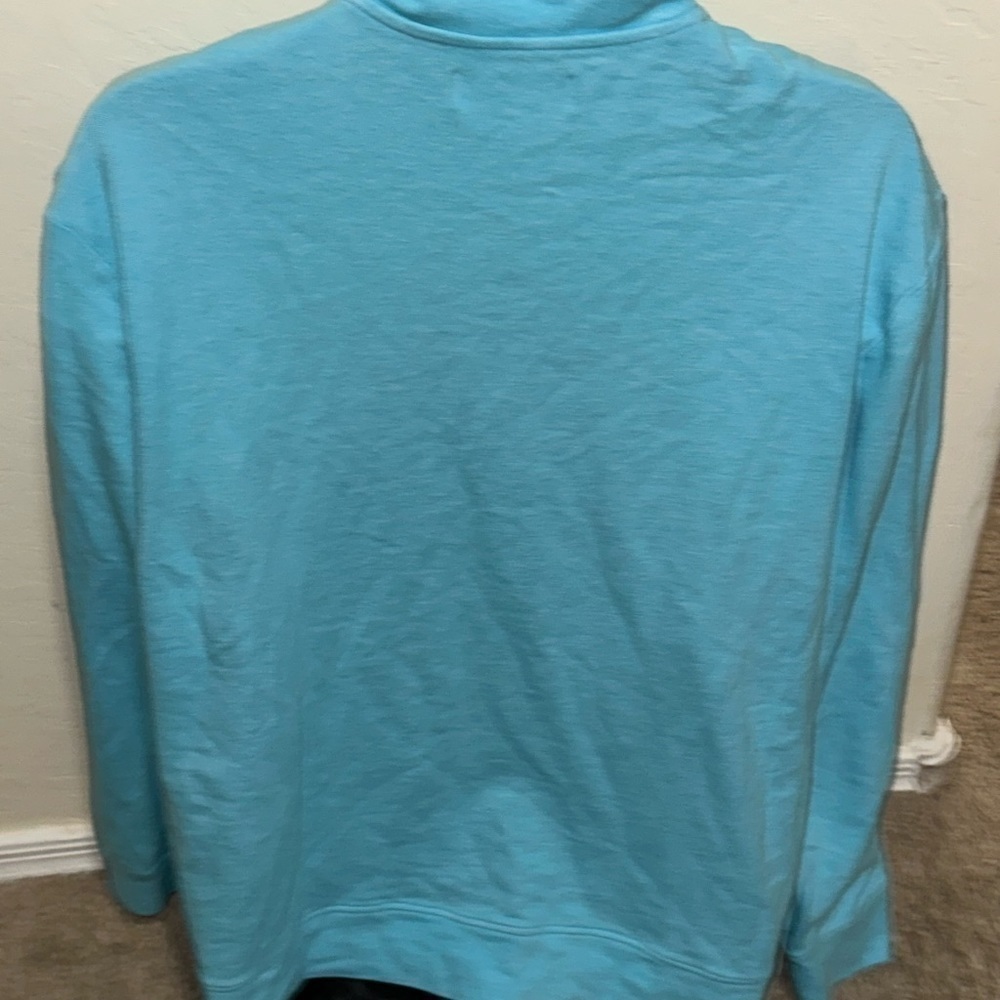 Men’s pre own as is Crown and Ivy size XL extra soft blue pullover quarter zip - Picture 4 of 4